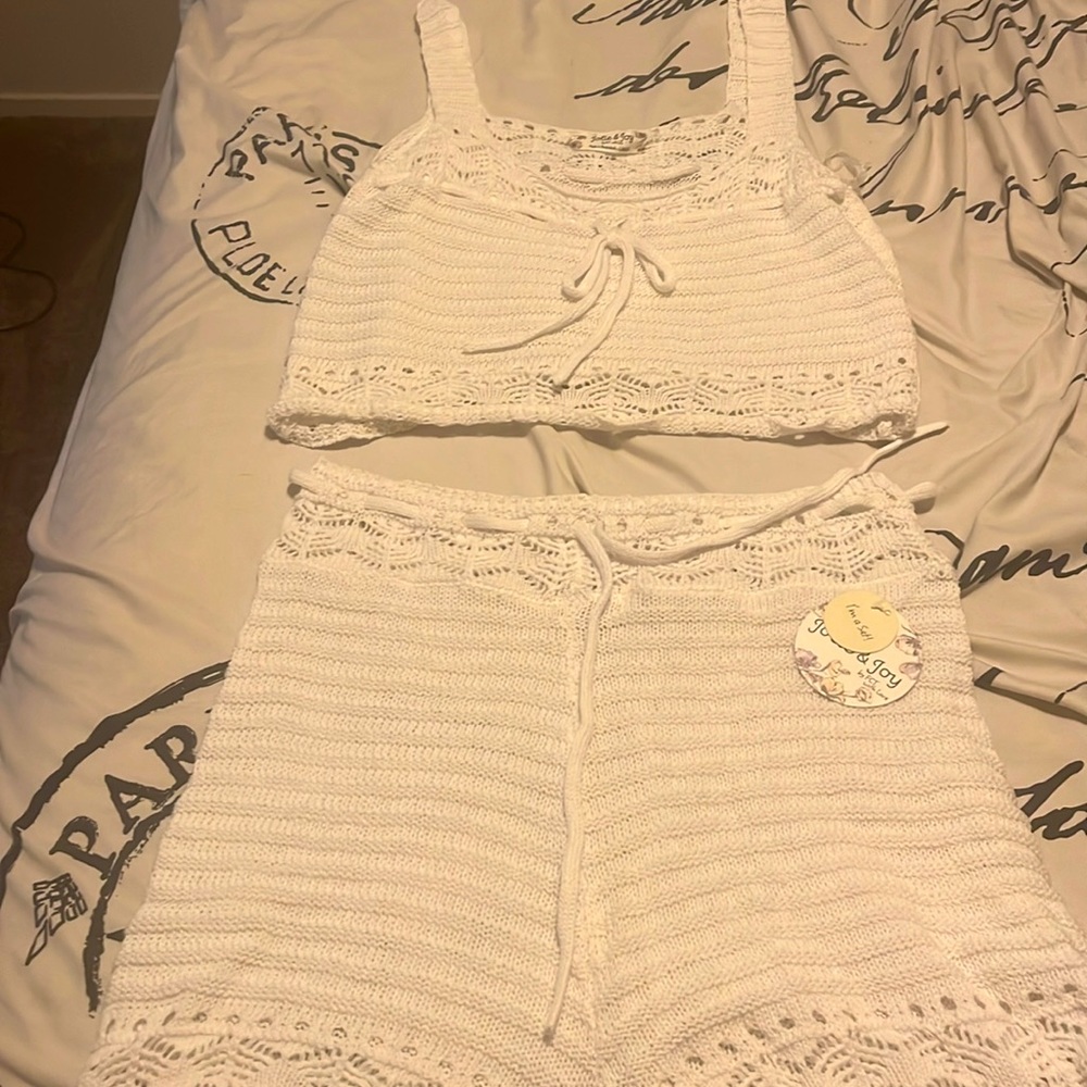 White Cotton 2 piece set
